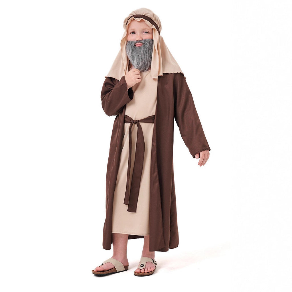 Brown Grandpa Halloween Costume Shepherd Elder Outfit