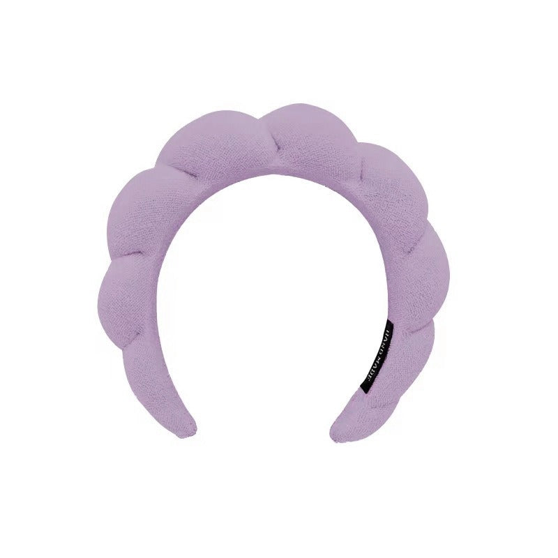 Spa Headband for Women,Sponge & Terry Towel Cloth Fabric Head Band for Skincare, Face Washing, Makeup Removal, Shower, Hair Accessories