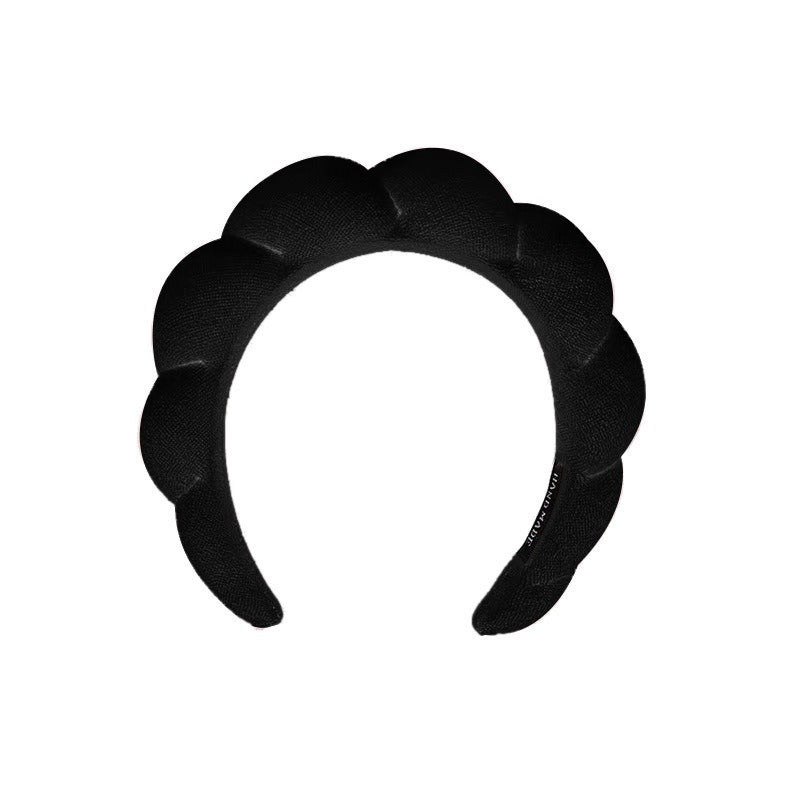 Spa Headband for Women,Sponge & Terry Towel Cloth Fabric Head Band for Skincare, Face Washing, Makeup Removal, Shower, Hair Accessories