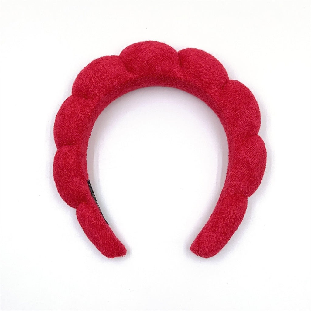 Spa Headband for Women,Sponge & Terry Towel Cloth Fabric Head Band for Skincare, Face Washing, Makeup Removal, Shower, Hair Accessories