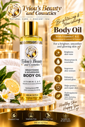 Brightening & Nourishing Body Oil with Vitamin C & E, Glutathione & Lemon Oil Extract.